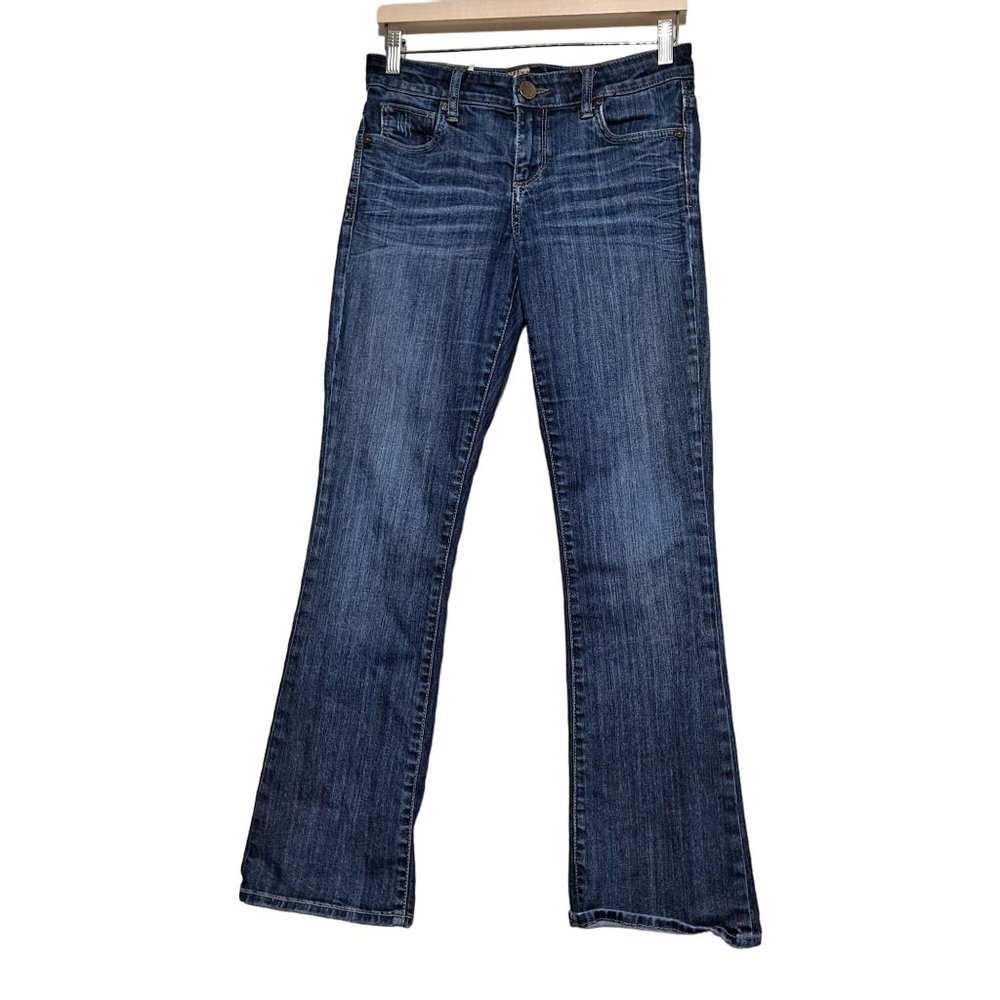 KUT From The Kloth Farrah Jeans Women Size 4 Mid Rise Baby Bootcut Blue Wash